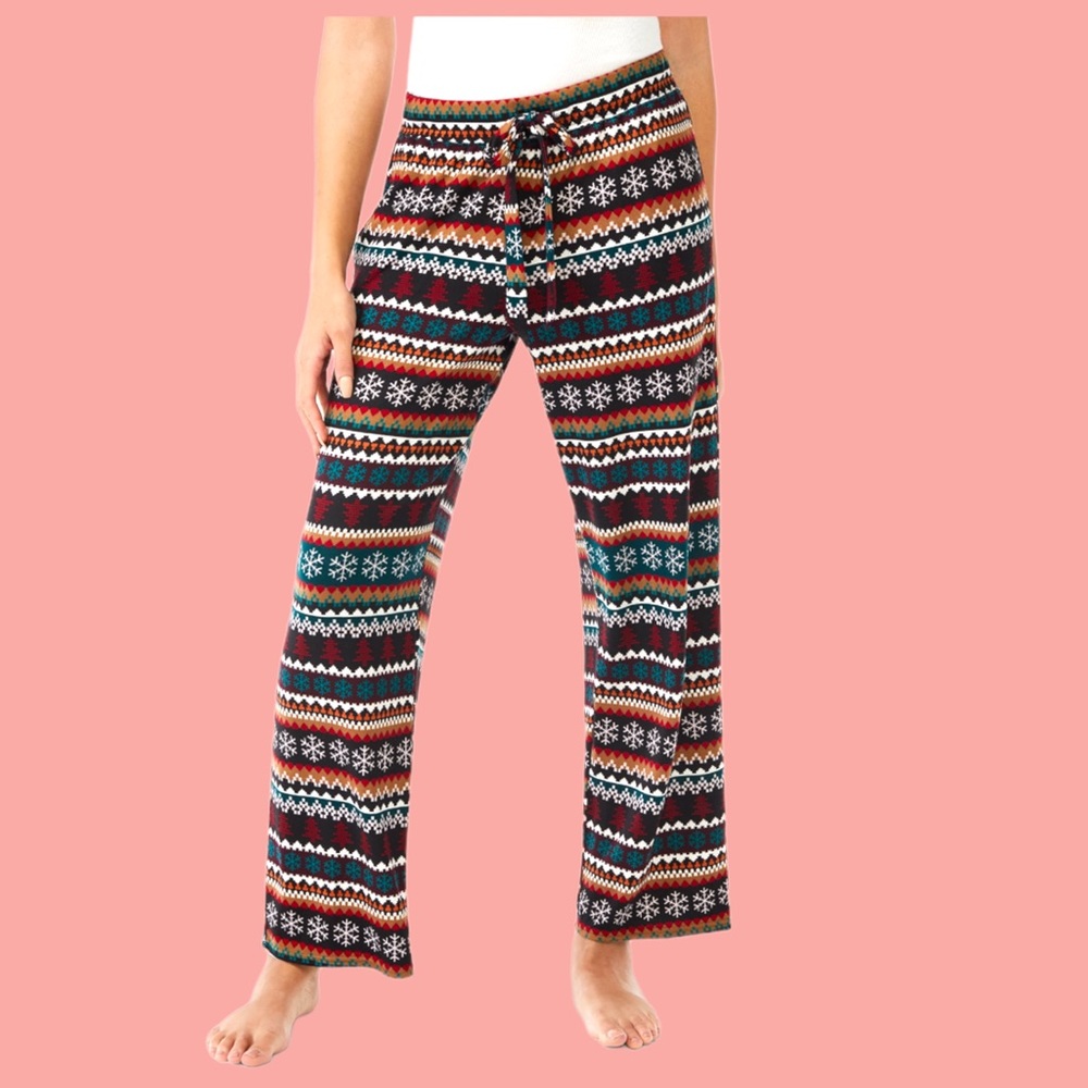 Joyspun Women’s Hacci Knit Wide Leg Pajama Pants. NWT. XL (16-18).
